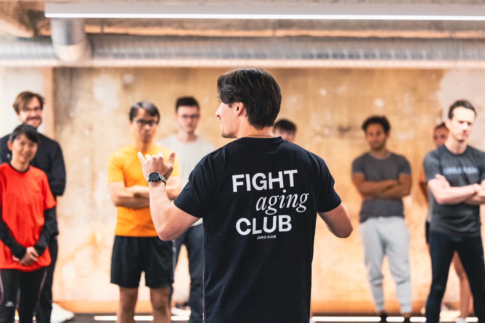 Max speaking to the Zero Club community at a meetup